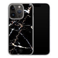 Casimoda iPhone 13 Pro hybride hoesje - Marmer zwart