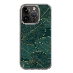 Casimoda iPhone 13 Pro hybride hoesje - Monstera leaves