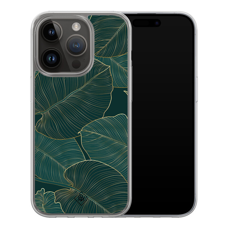 Casimoda iPhone 13 Pro hybride hoesje - Monstera leaves