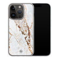 Casimoda iPhone 13 Pro hybride hoesje - Marmer goud