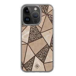 Casimoda iPhone 13 Pro hybride hoesje - Leopard abstract