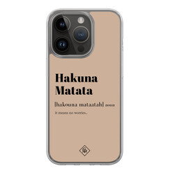 Casimoda iPhone 13 Pro hybride hoesje - Hakuna matata