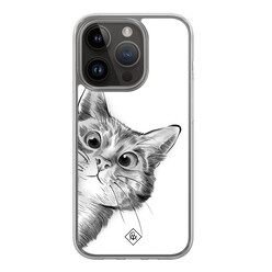 Casimoda iPhone 13 Pro hybride hoesje - Kat kiekeboe