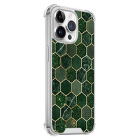 Casimoda iPhone 14 Pro Max shockproof hoesje - Kubus groen