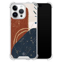 Casimoda iPhone 14 Pro Max shockproof hoesje - Abstract terracotta