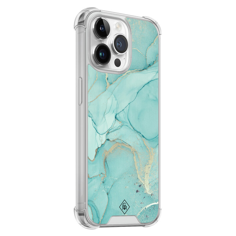 Casimoda iPhone 14 Pro Max shockproof hoesje - Touch of mint