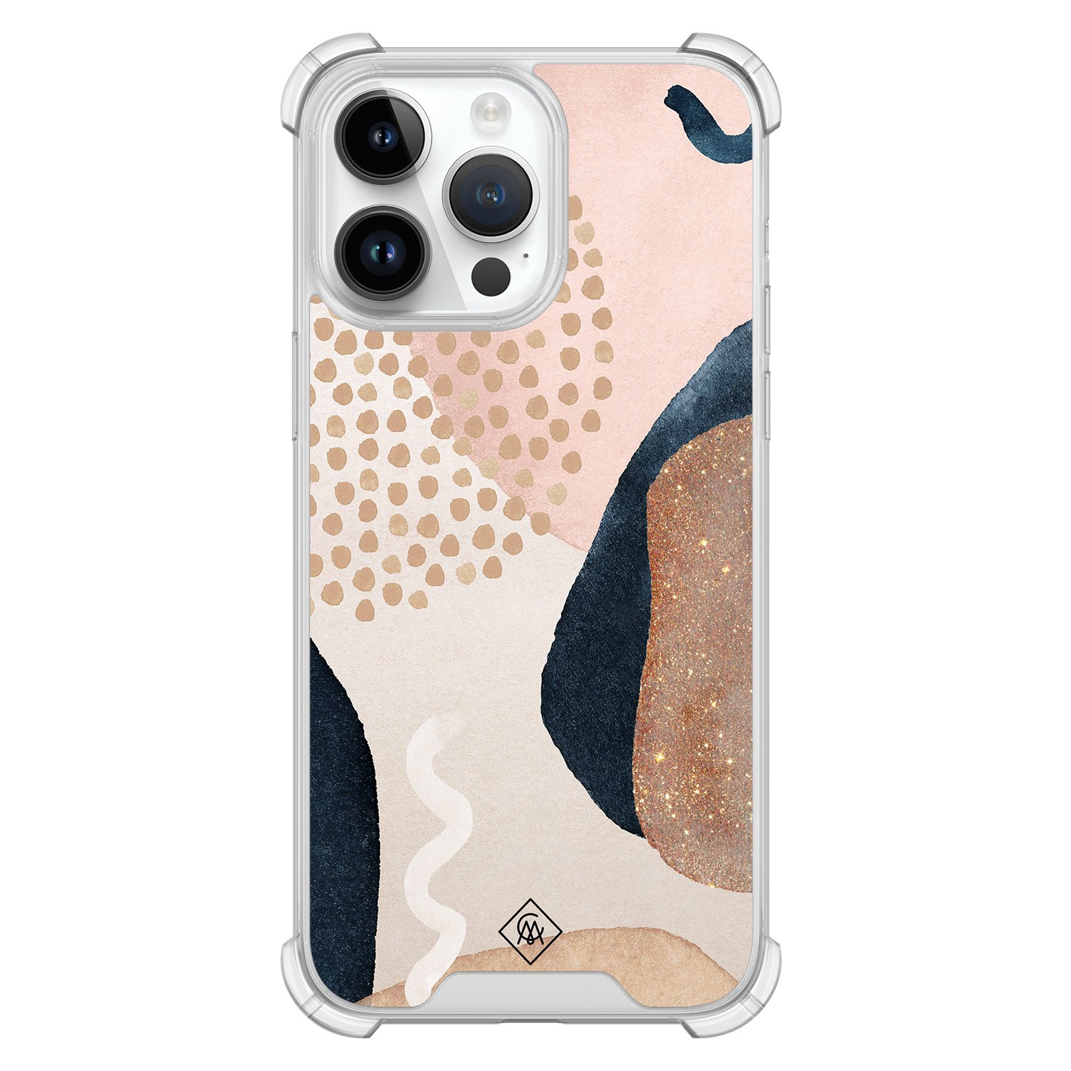 iPhone 14 Pro Max shockproof hoesje Abstract dots