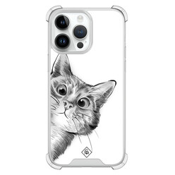 Casimoda iPhone 14 Pro Max shockproof hoesje - Kat kiekeboe