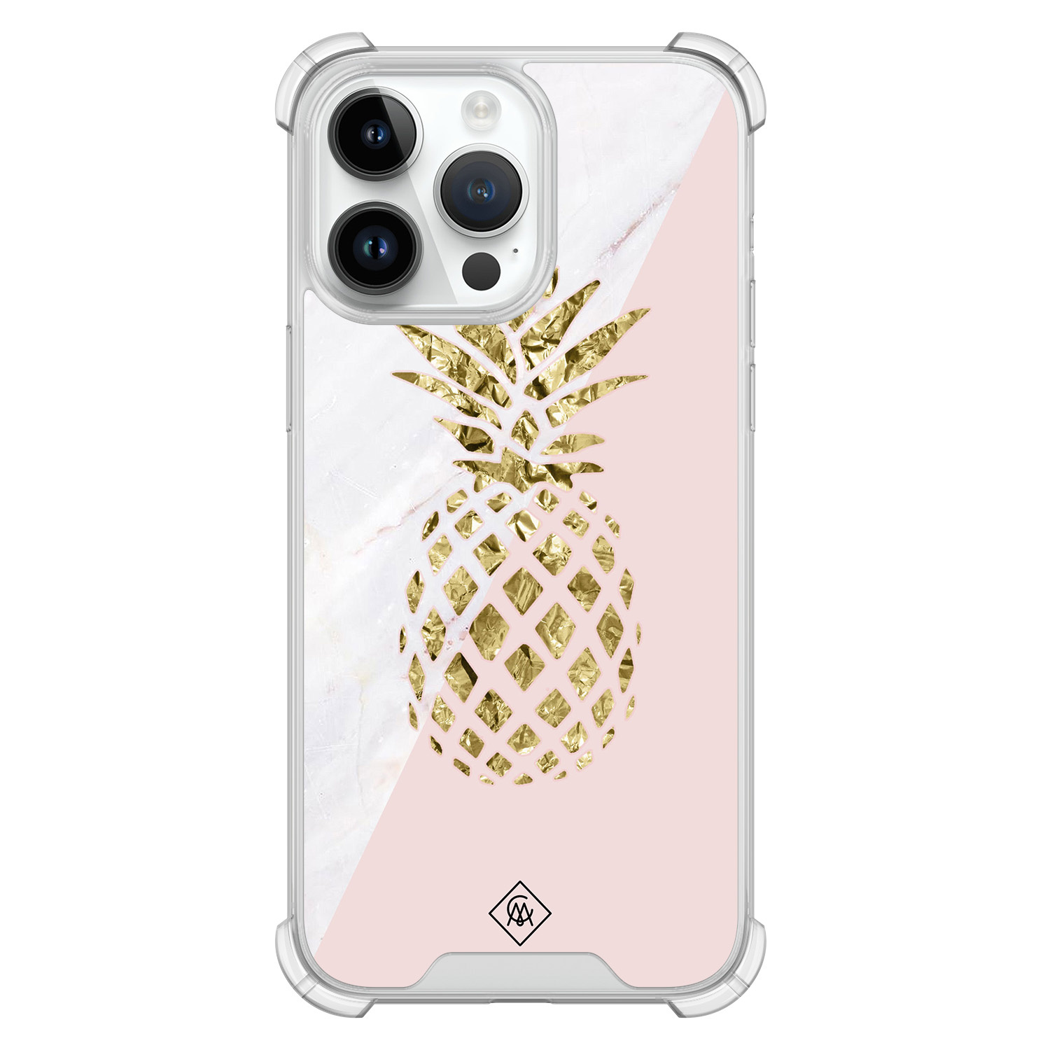 iPhone 14 Pro Max shockproof hoesje - Ananas