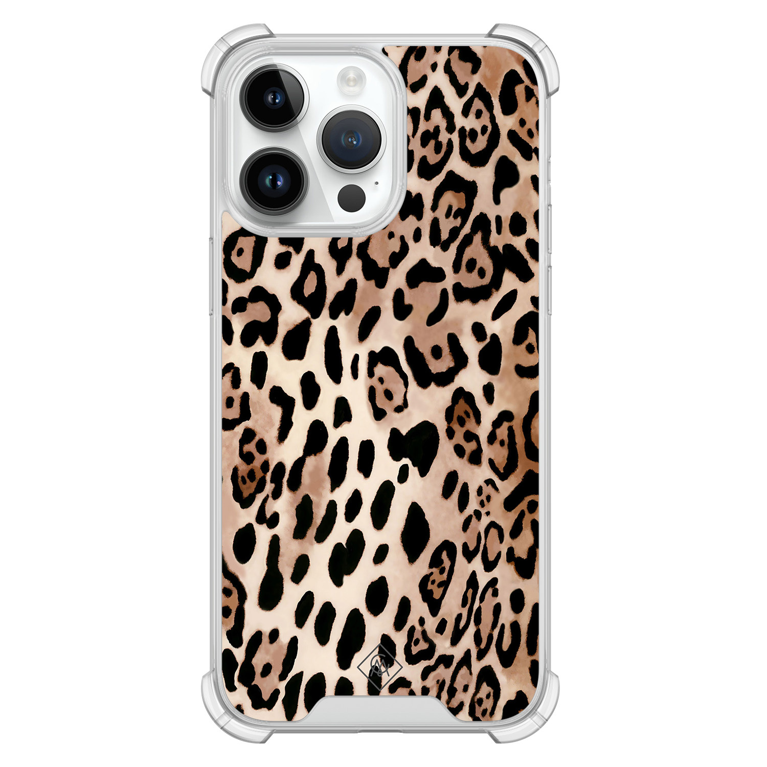 iPhone 14 Pro Max shockproof hoesje - Golden wildcat