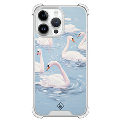 Casimoda iPhone 14 Pro Max shockproof hoesje - Zwanen