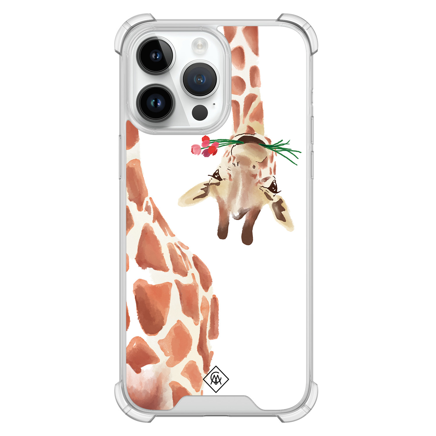 iPhone 14 Pro Max shockproof hoesje - Giraffe