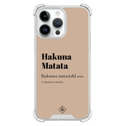 Casimoda iPhone 14 Pro Max shockproof hoesje - Hakuna matata