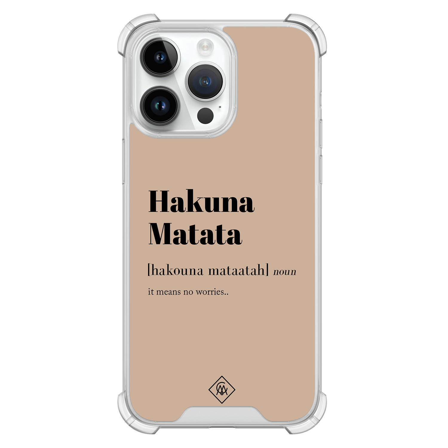 iPhone 14 Pro Max shockproof hoesje Hakuna matata