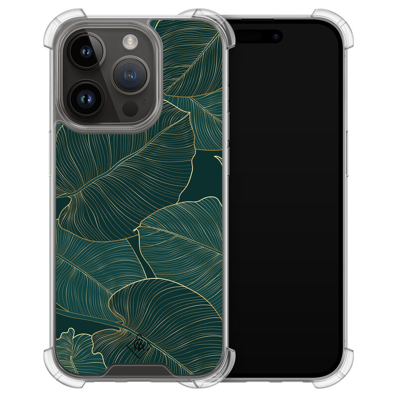 Casimoda iPhone 13 Pro shockproof hoesje - Monstera leaves
