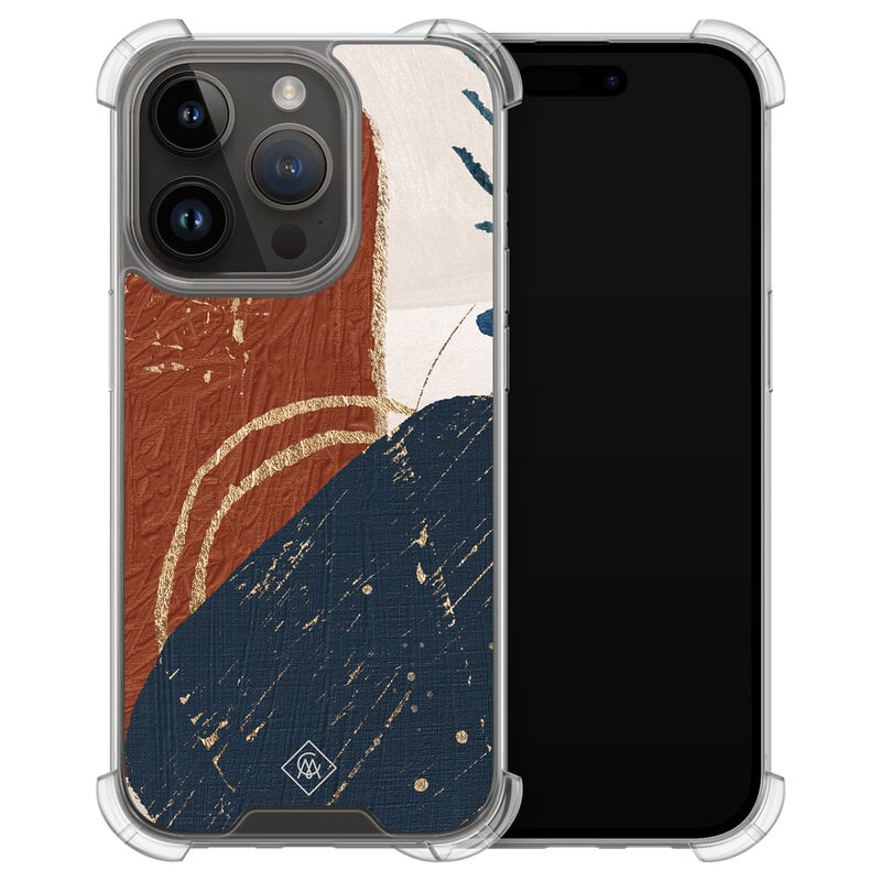 Casimoda iPhone 13 Pro shockproof hoesje - Abstract terracotta