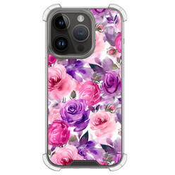 Casimoda iPhone 13 Pro shockproof hoesje - Rosy blooms