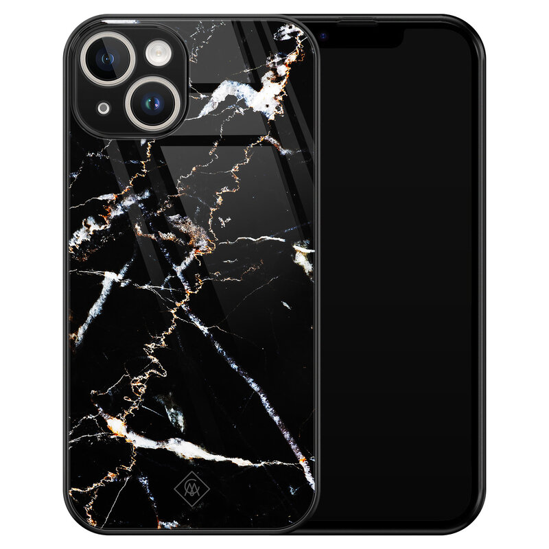 Casimoda iPhone 13 hardcase - Marmer zwart