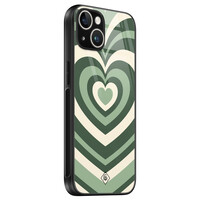 Casimoda iPhone 13 hardcase - Hart swirl groen