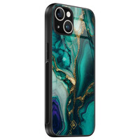 Casimoda iPhone 13 hardcase - Marmer groen goud