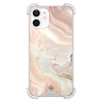 Casimoda iPhone 12 mini shockproof hoesje - Marmer waves