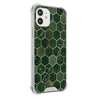 Casimoda iPhone 12 mini shockproof hoesje - Kubus groen