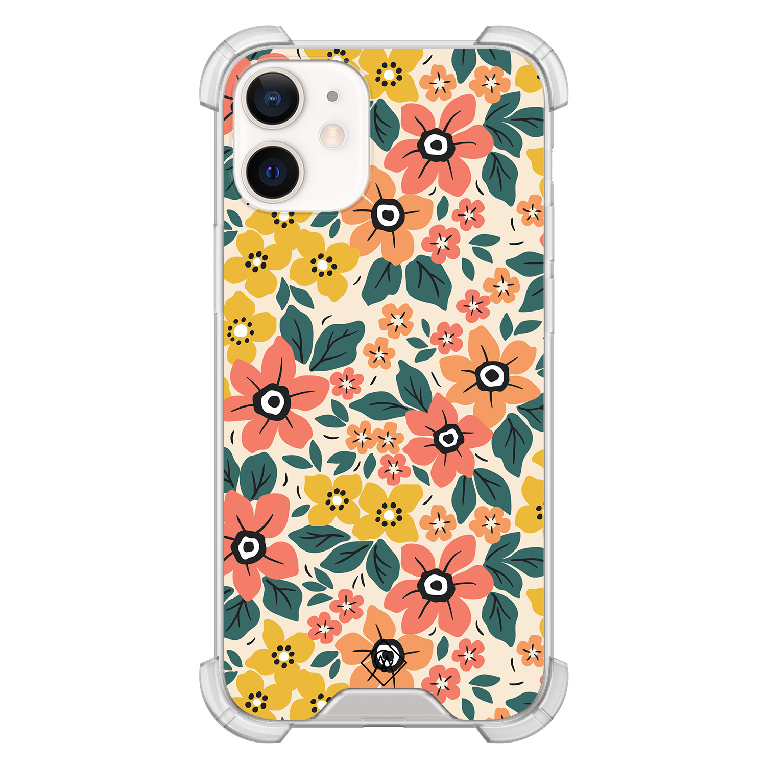 iPhone 12 mini shockproof hoesje - Blossom