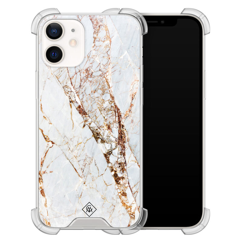 Casimoda iPhone 12 mini shockproof hoesje - Marmer goud