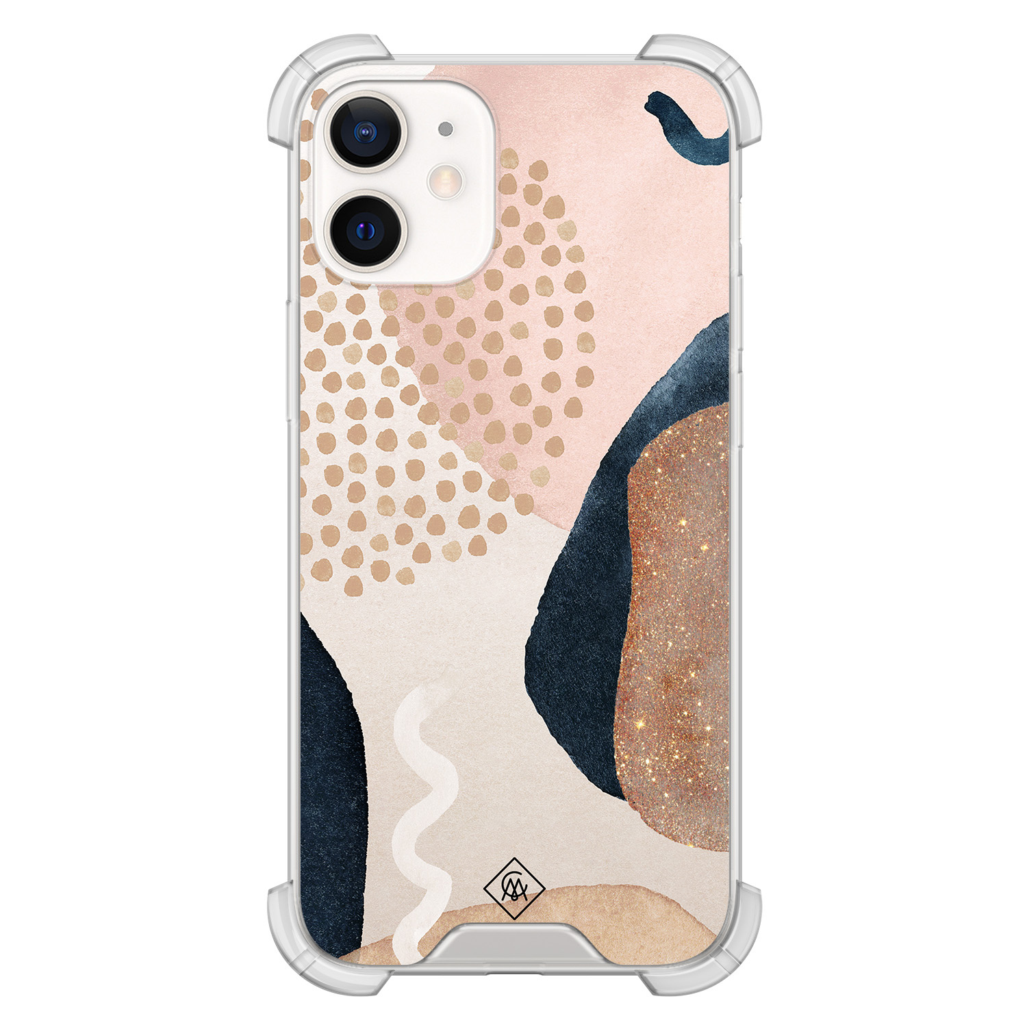 iPhone 12 mini shockproof hoesje - Abstract dots