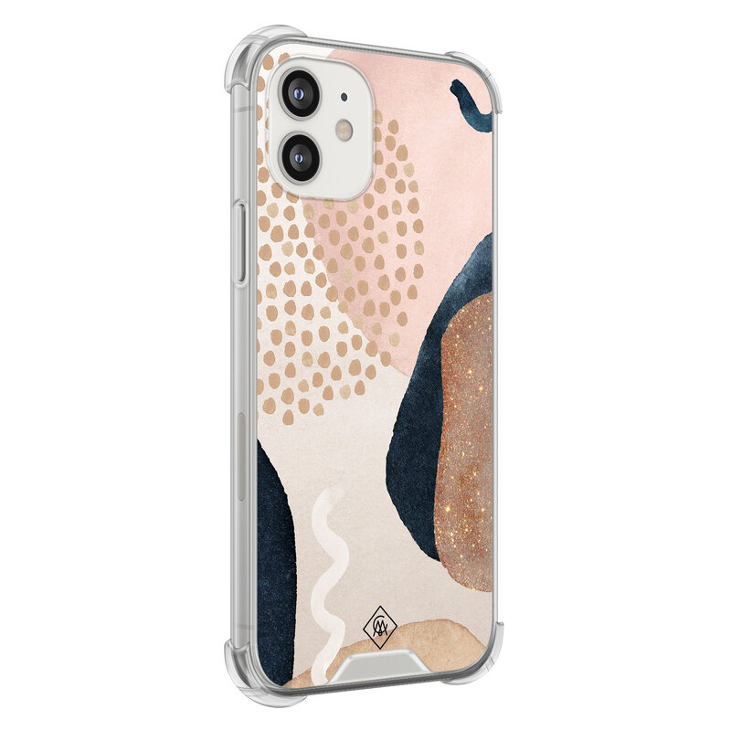 Casimoda iPhone 12 mini shockproof hoesje - Abstract dots