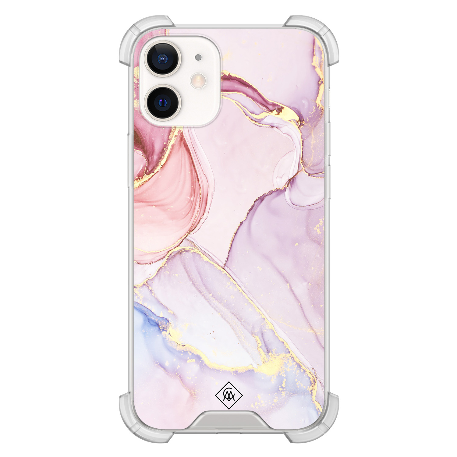 iPhone 12 mini shockproof hoesje Purple sky