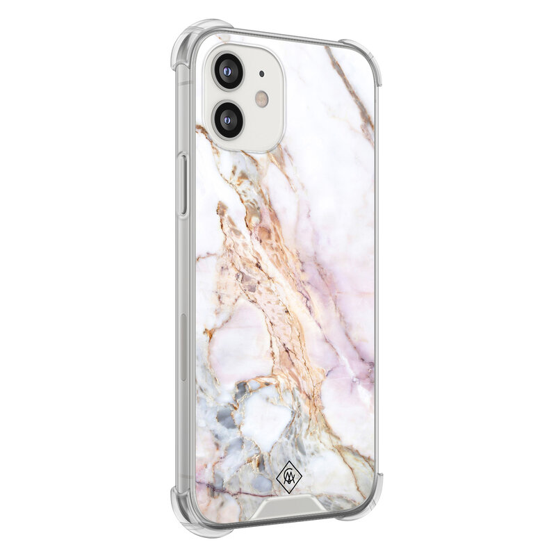 Casimoda iPhone 12 mini shockproof hoesje - Parelmoer marmer