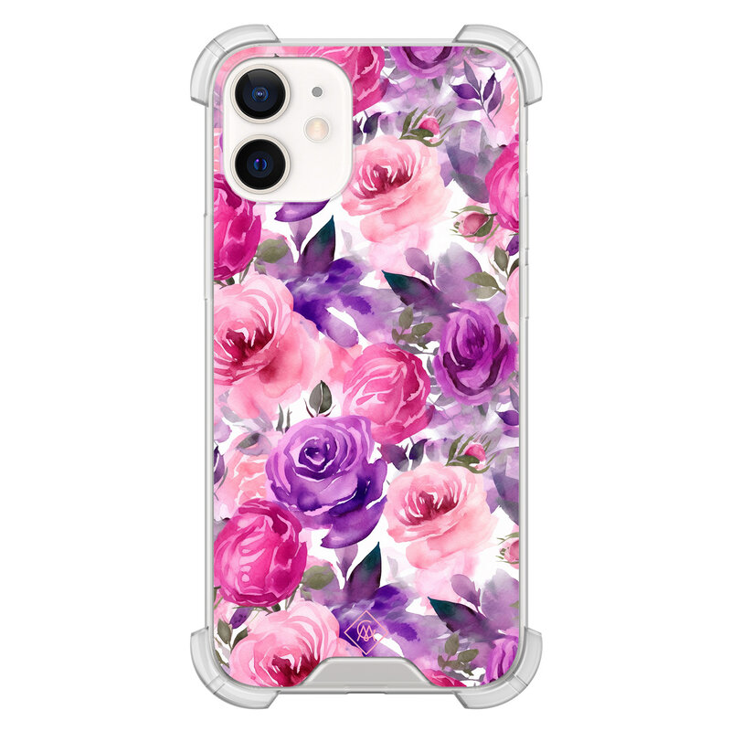 Casimoda iPhone 12 mini shockproof hoesje - Rosy blooms