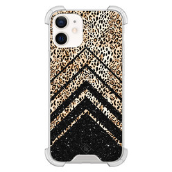 Casimoda iPhone 12 mini shockproof hoesje - Chevron luipaard