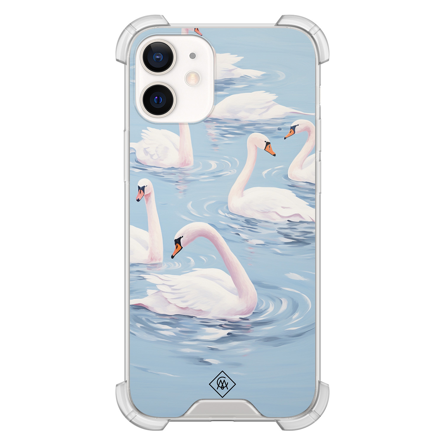 iPhone 12 mini shockproof hoesje Zwanen