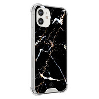 Casimoda iPhone 12 mini shockproof hoesje - Marmer zwart