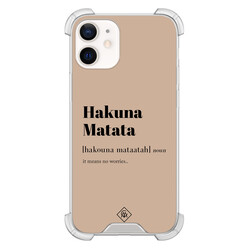 Casimoda iPhone 12 mini shockproof hoesje - Hakuna matata