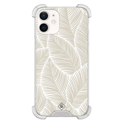 Casimoda iPhone 12 mini shockproof hoesje - Palmy leaves beige