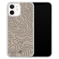 Casimoda iPhone 12 mini hybride hoesje - Abstract lines