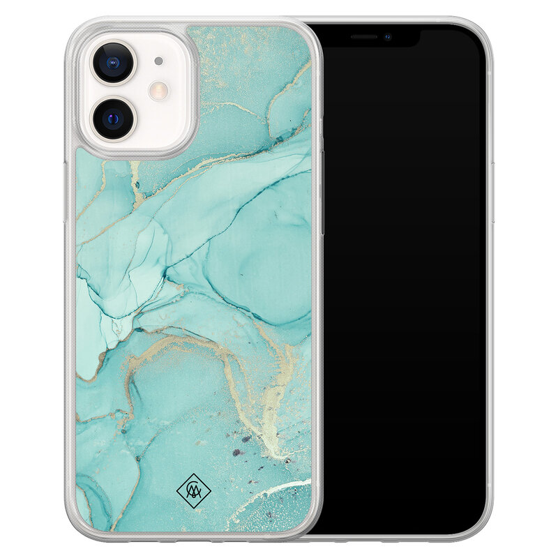 Casimoda iPhone 12 mini hybride hoesje - Touch of mint