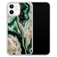 Casimoda iPhone 12 mini hybride hoesje - Green waves
