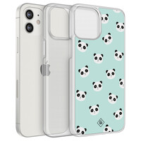 Casimoda iPhone 12 mini hybride hoesje - Panda print