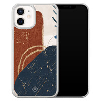 Casimoda iPhone 12 mini hybride hoesje - Abstract terracotta