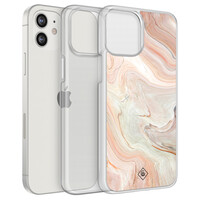 Casimoda iPhone 12 mini hybride hoesje - Marmer waves