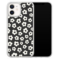 Casimoda iPhone 12 mini hybride hoesje - Retro bloempjes