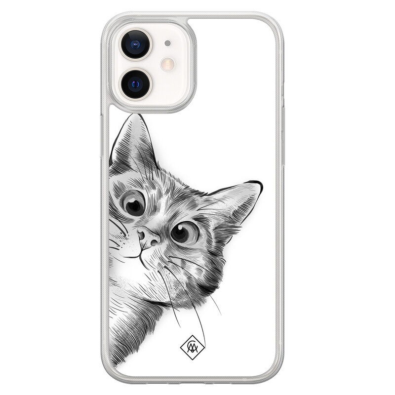 Casimoda iPhone 12 mini hybride hoesje - Kat kiekeboe