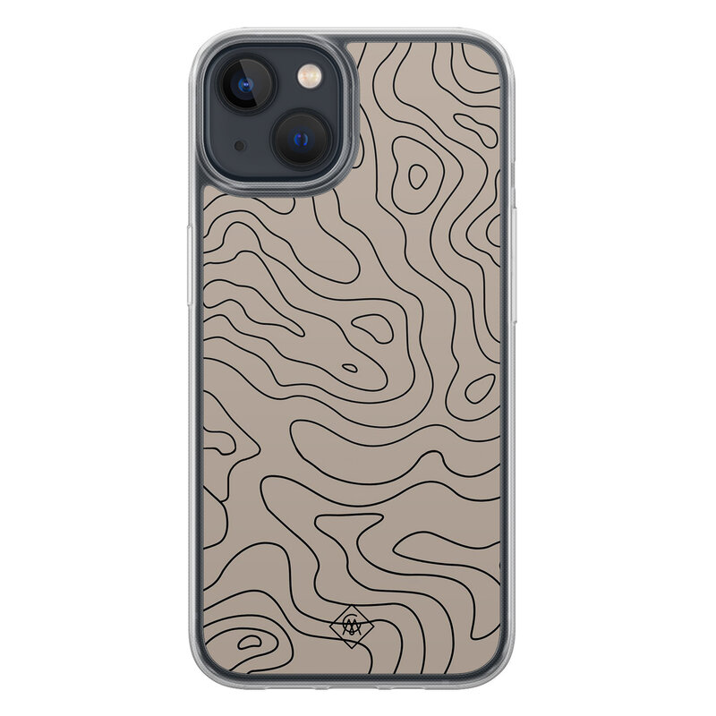 Casimoda iPhone 13 mini hybride hoesje - Abstract lines