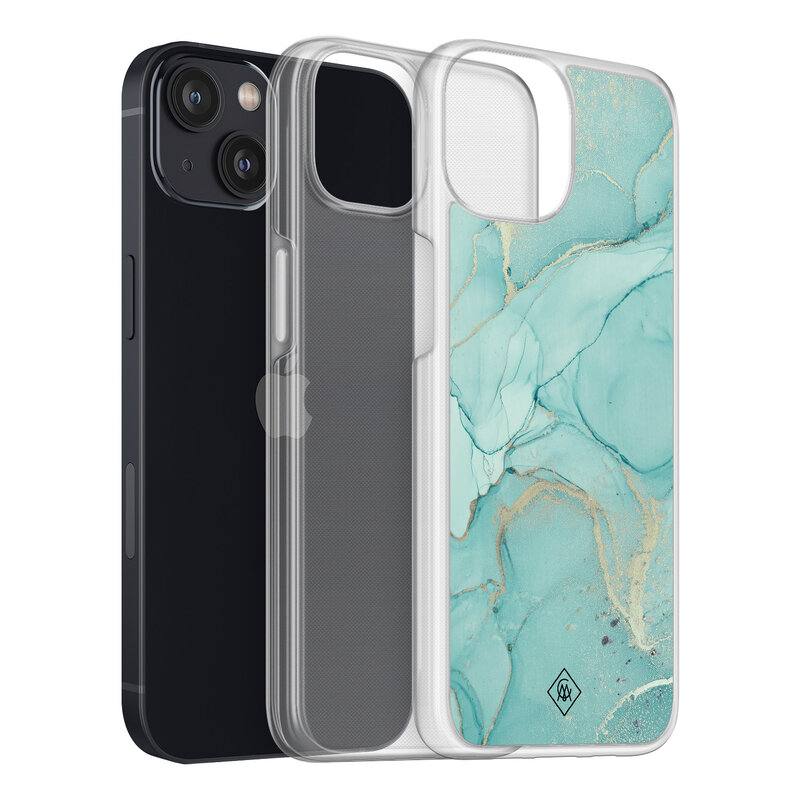 Casimoda iPhone 13 mini hybride hoesje - Touch of mint