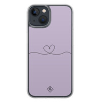 Casimoda iPhone 13 mini hybride hoesje - Hart lila