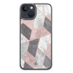 Casimoda iPhone 13 mini hybride hoesje - Stone grid